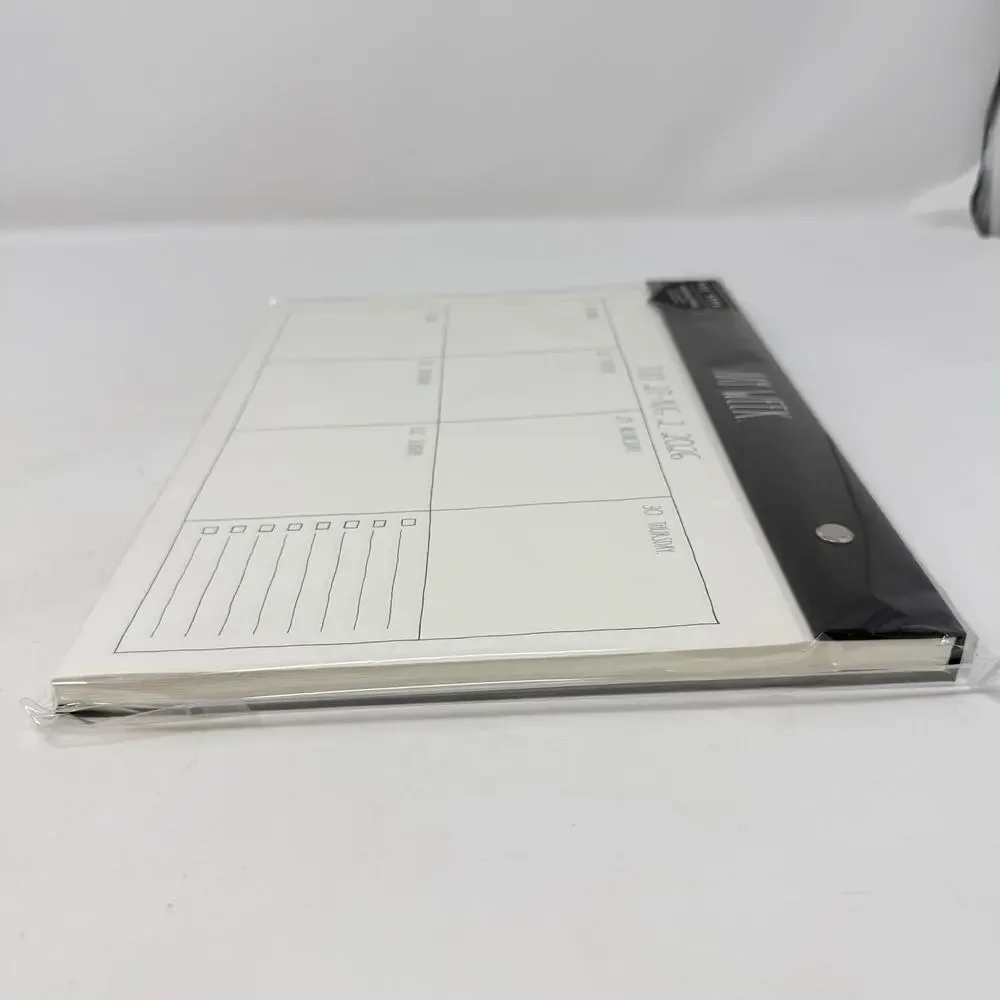 Rae Dunn My Week Weekly Planner 17 Month Aug 2026-Dec 2027 Desk Pad Black